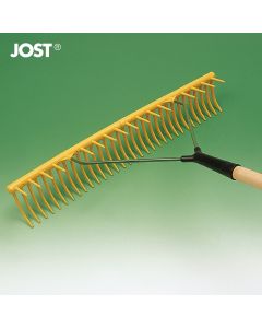 JOST Gras-/Egaliseerhark 32T gebogen 16T haaks 64cm - met steel